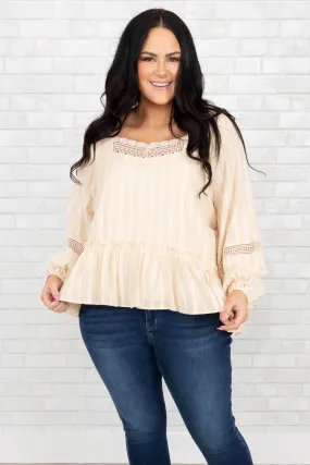 Enchanting Tales Top, Taupe