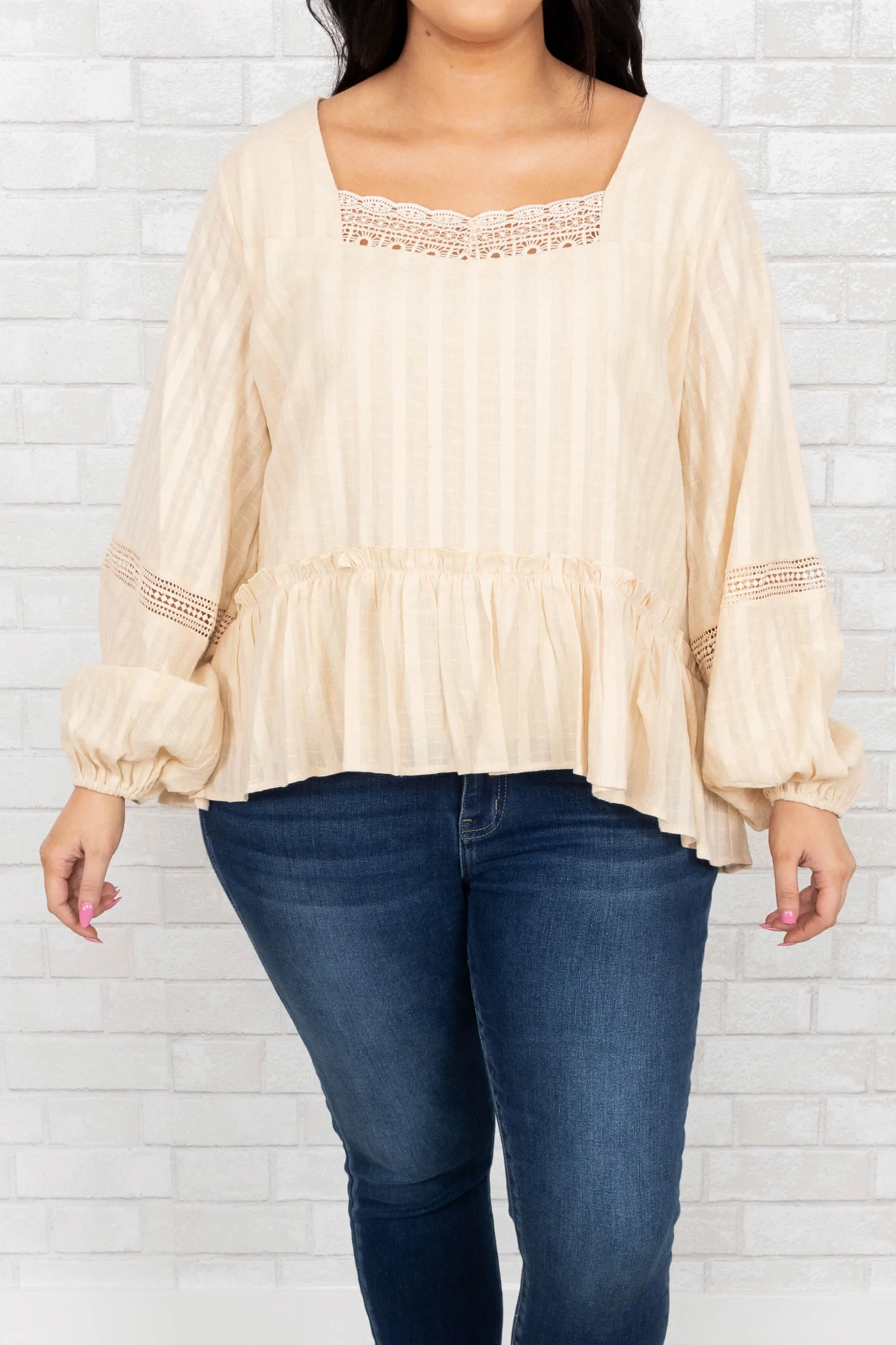 Enchanting Tales Top, Taupe