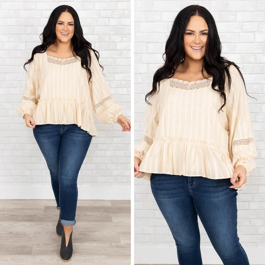 Enchanting Tales Top, Taupe