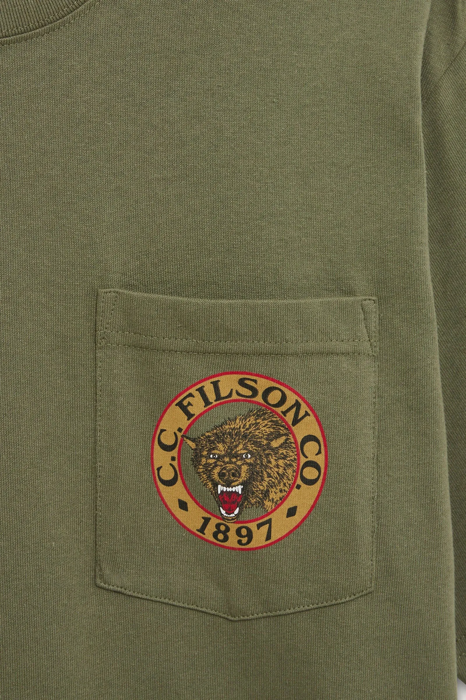 Filson T-shirt Frontier Graphic Verde Militare Uomo