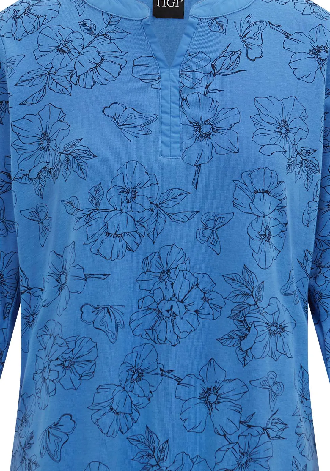 Flora And Butterfly Print Top