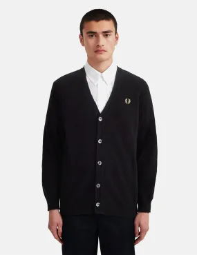 Fred Perry Reissue Lambswool Cardigan - Black