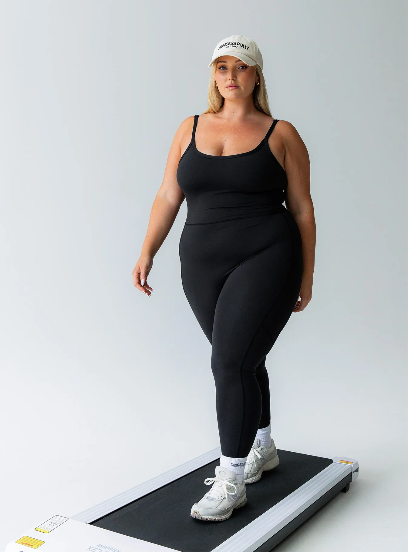 Go Getter Activewear Jumpsuit Black Curve