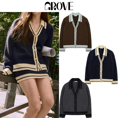 GROVE  |Casual Style Street Style Long Sleeves Office Style