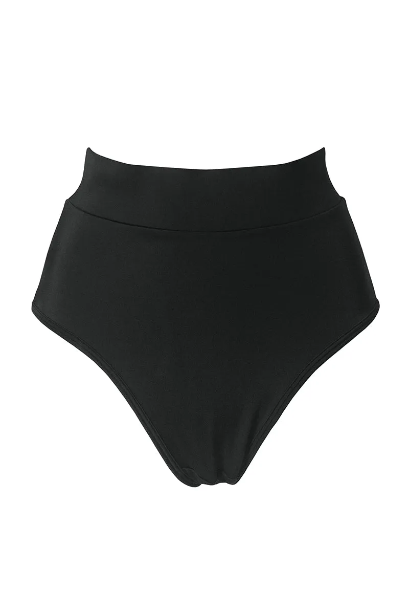 Hamade Activewear Mesh Hollow Back Bottoms - Black