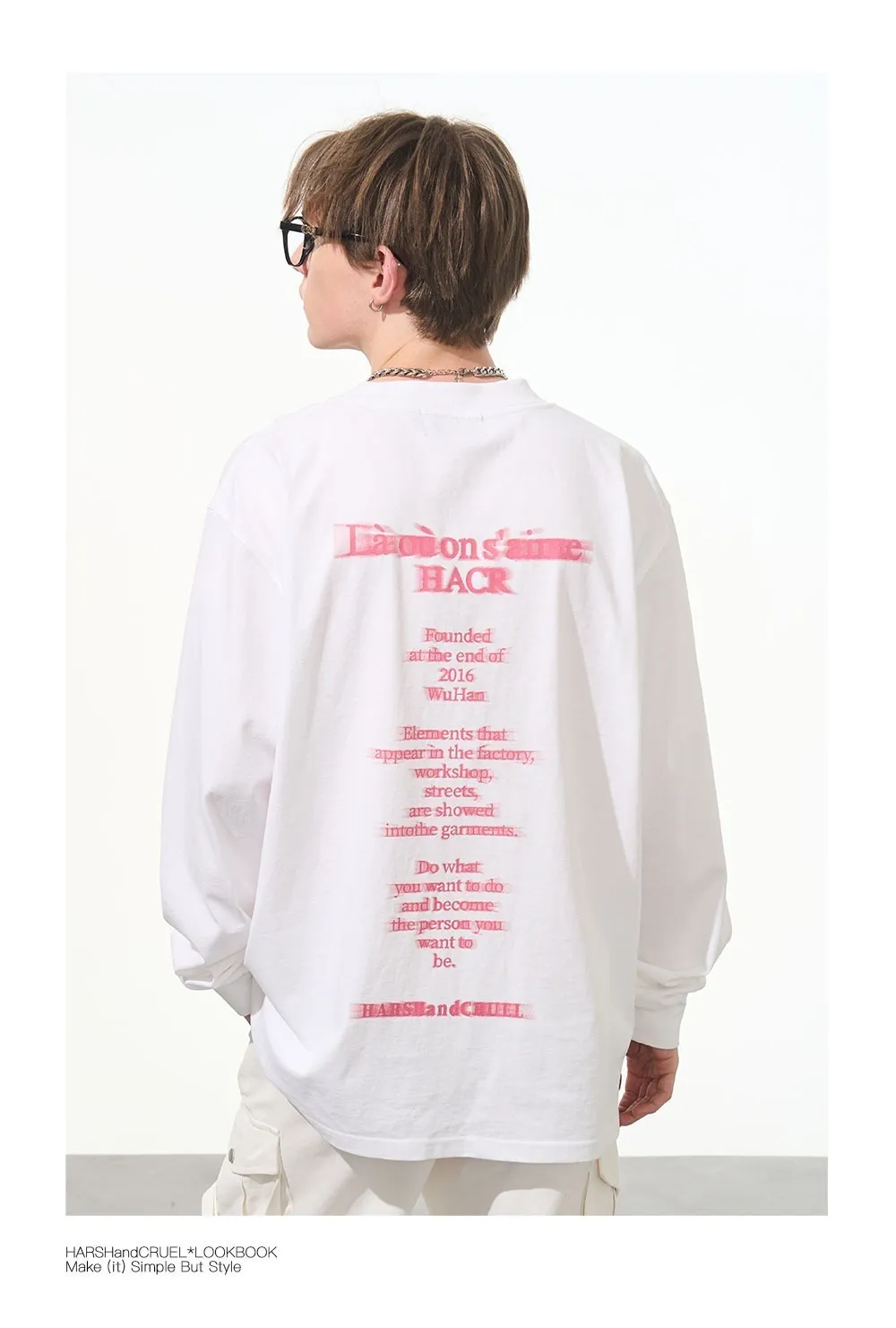 HARSH AND CRUEL  |Unisex Street Style Long Sleeves Cotton Long Sleeve T-shirt