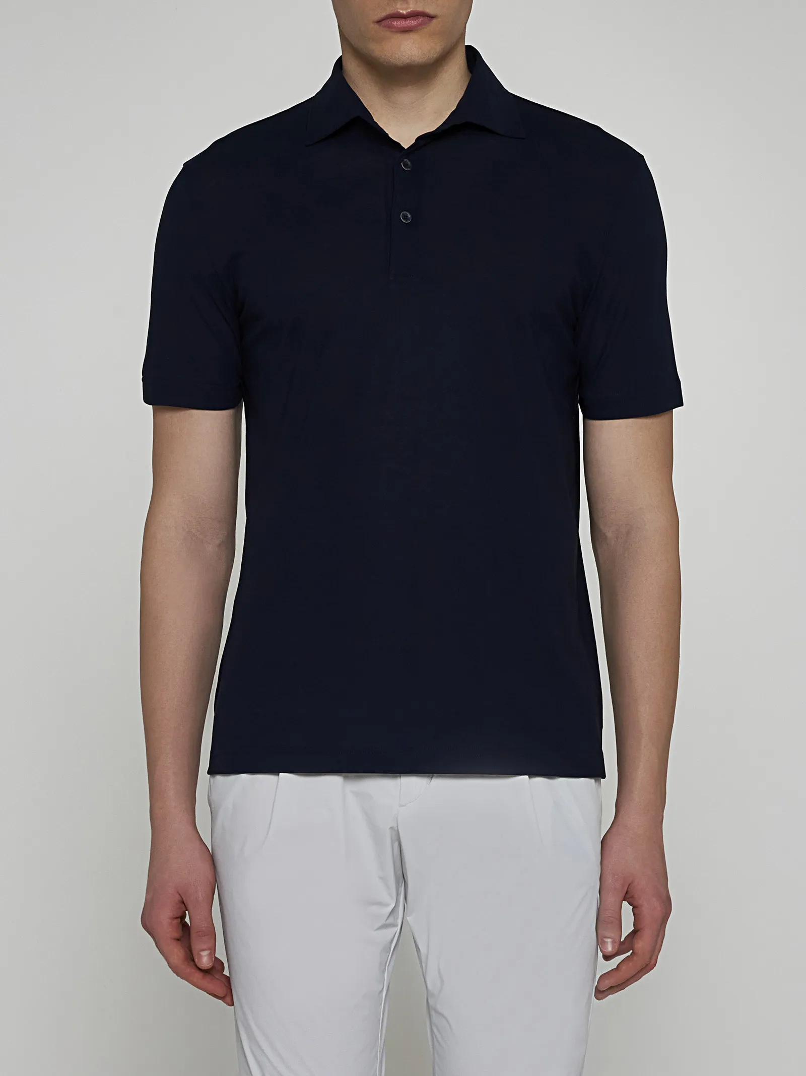 HERNO  |Pullovers Street Style Plain Cotton Short Sleeves Polos