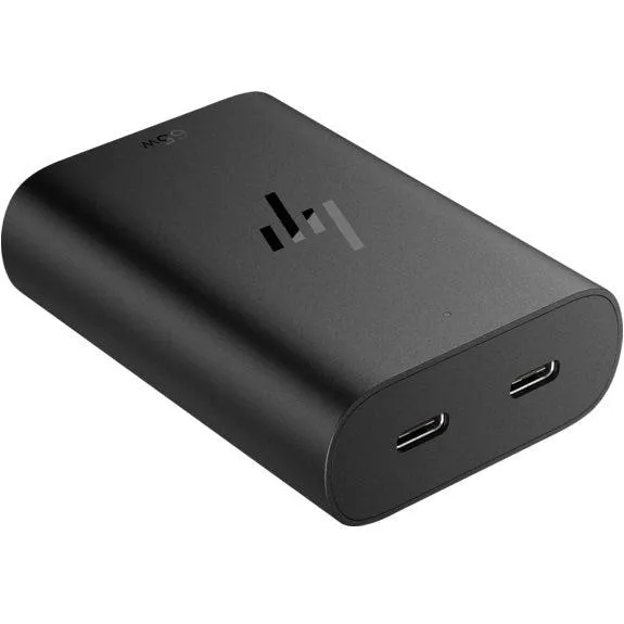 HP 65W GaN USB-C Dual Port Laptop Charger High Speed Fast