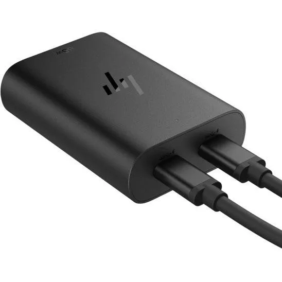 HP 65W GaN USB-C Dual Port Laptop Charger High Speed Fast