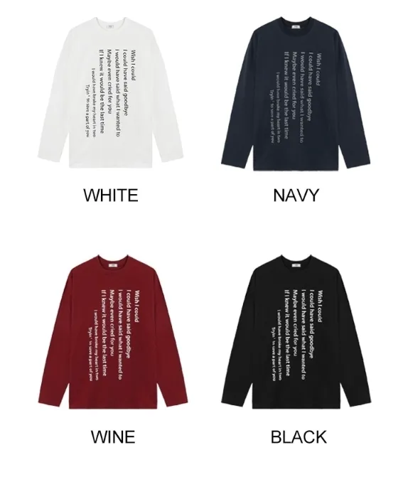 HUE  |Unisex Street Style Long Sleeves Plain Long Sleeve T-shirt