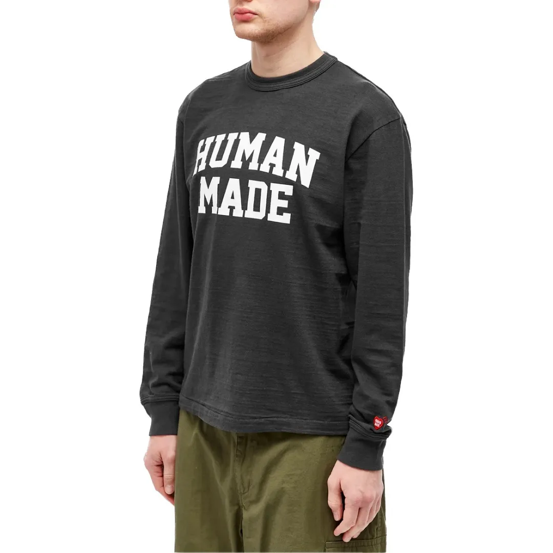 HUMAN MADE  |Crew Neck Heart Long Sleeves Plain Cotton