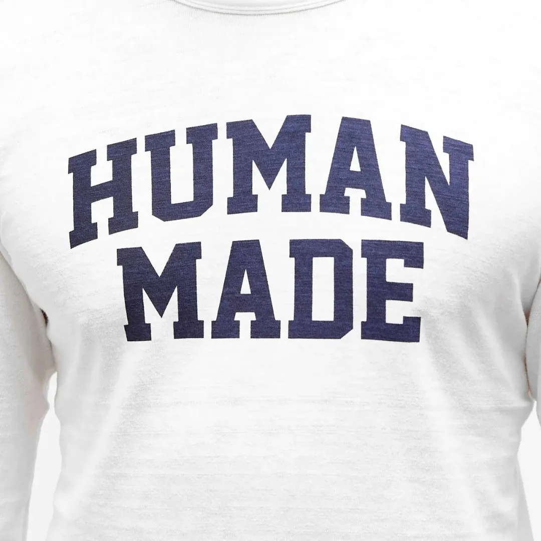 HUMAN MADE  |Crew Neck Heart Long Sleeves Plain Cotton