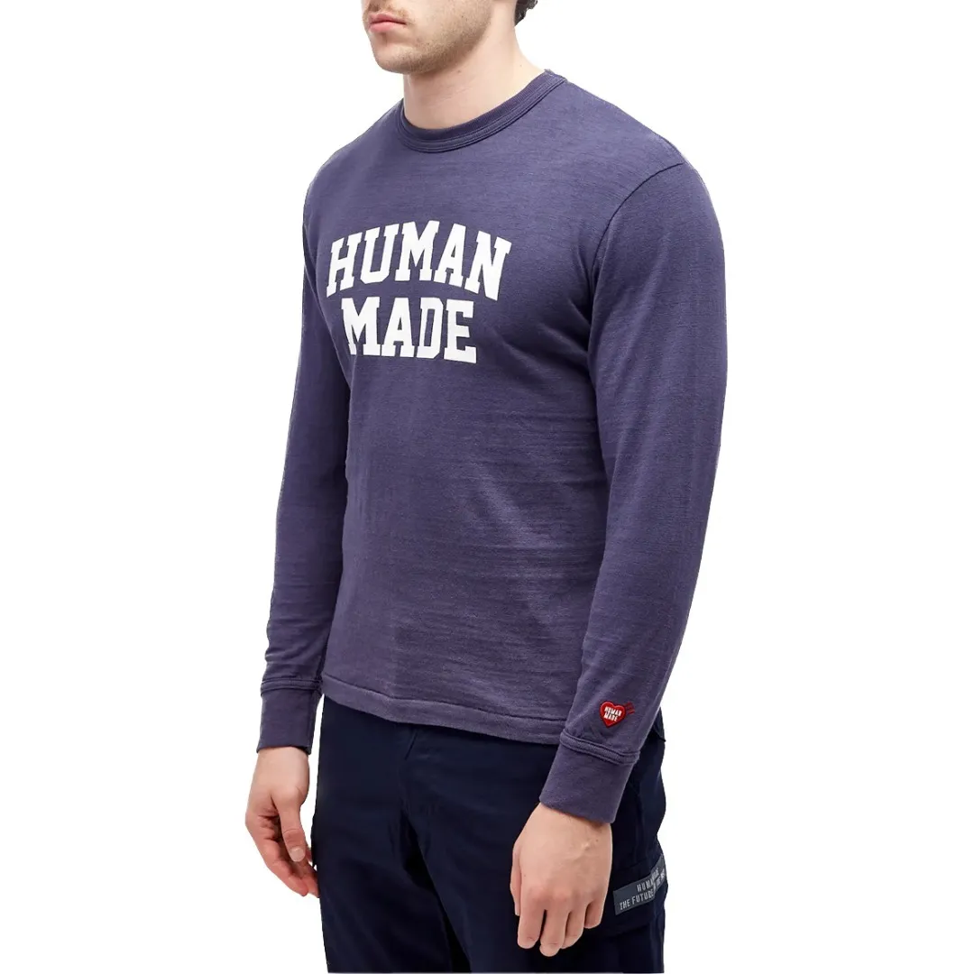 HUMAN MADE  |Crew Neck Heart Long Sleeves Plain Cotton