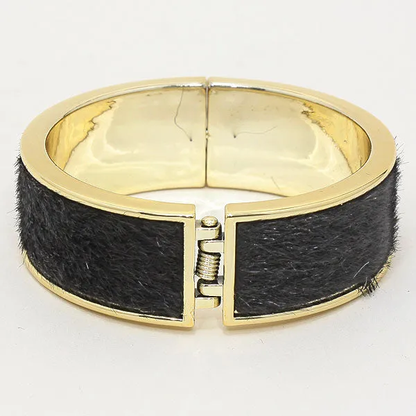 iLLASPARKZ Faux Fur Hinged Bracelet