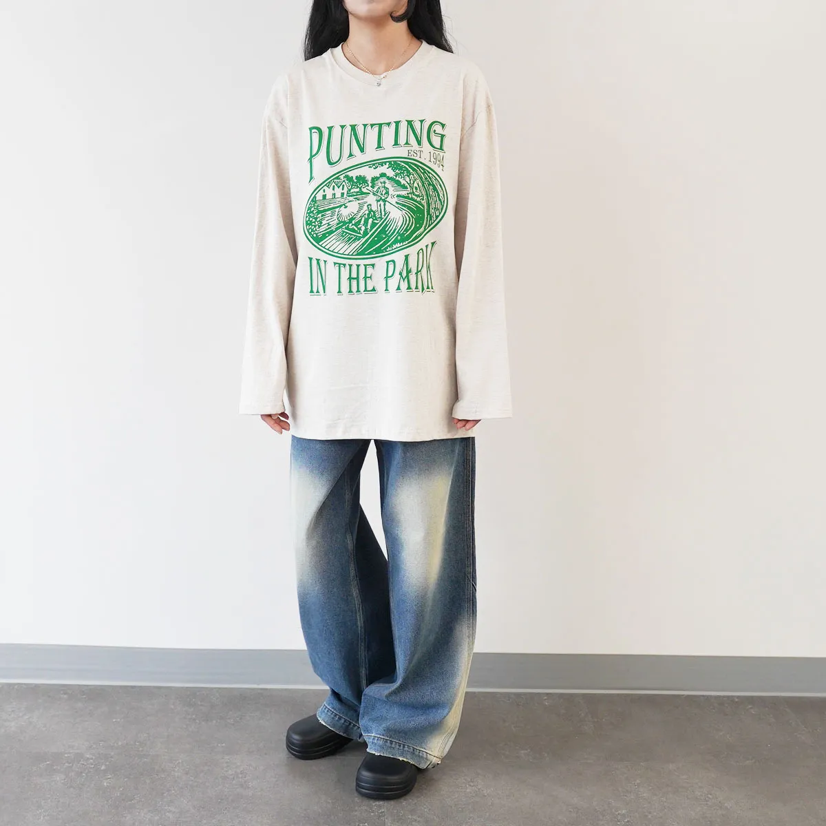 IONSEOUL  |Unisex Street Style Long Sleeves Cotton Oversized