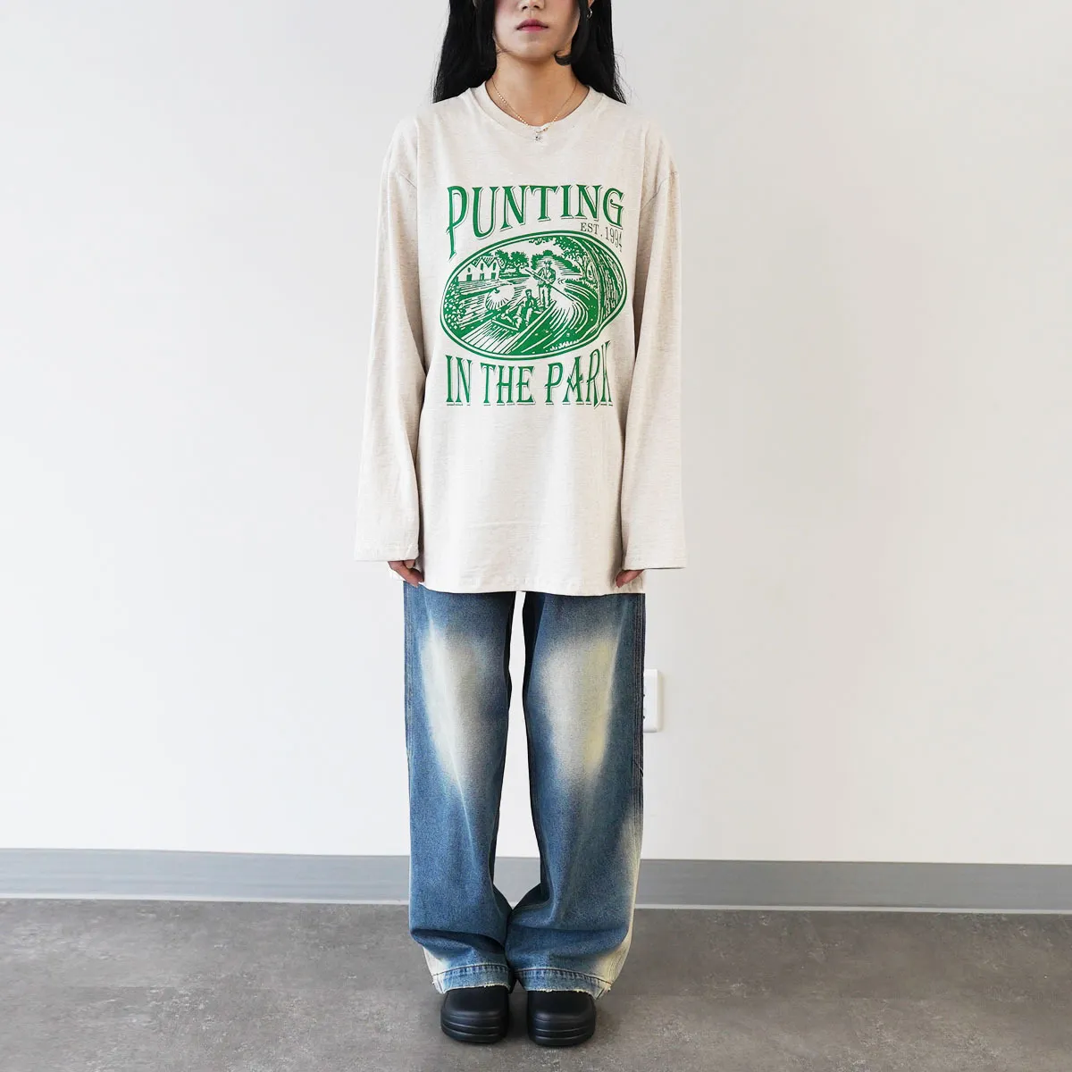 IONSEOUL  |Unisex Street Style Long Sleeves Cotton Oversized