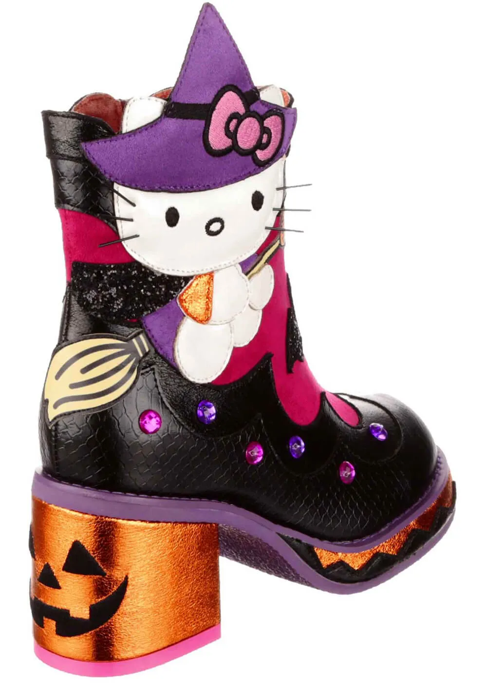 Irregular Choice x Hello Kitty Hello Witchy Boots Black