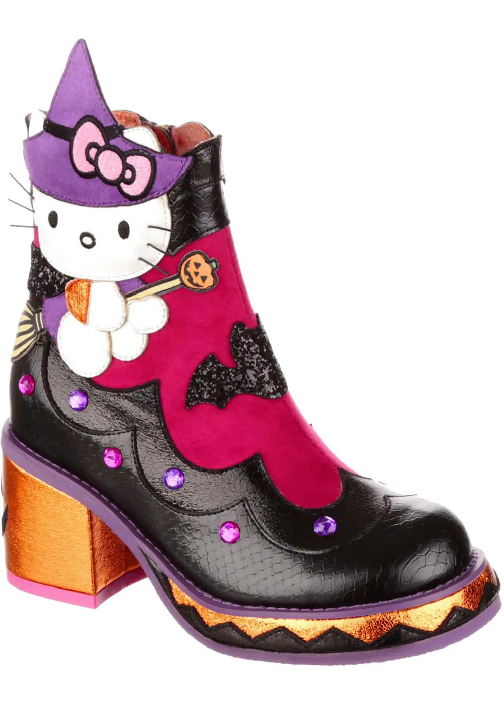 Irregular Choice x Hello Kitty Hello Witchy Boots Black