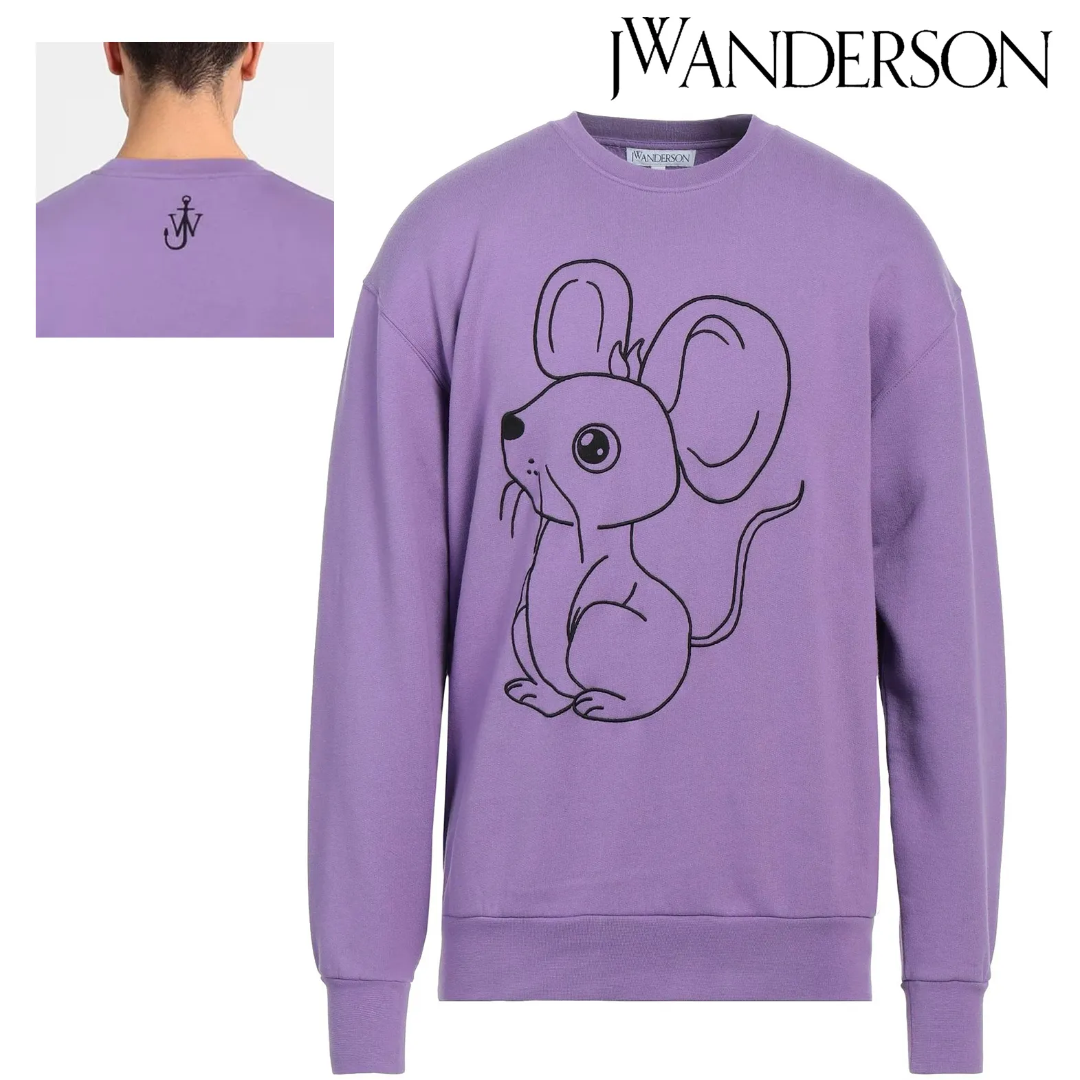 J W ANDERSON  |Crew Neck Pullovers Unisex Long Sleeves Cotton Logo