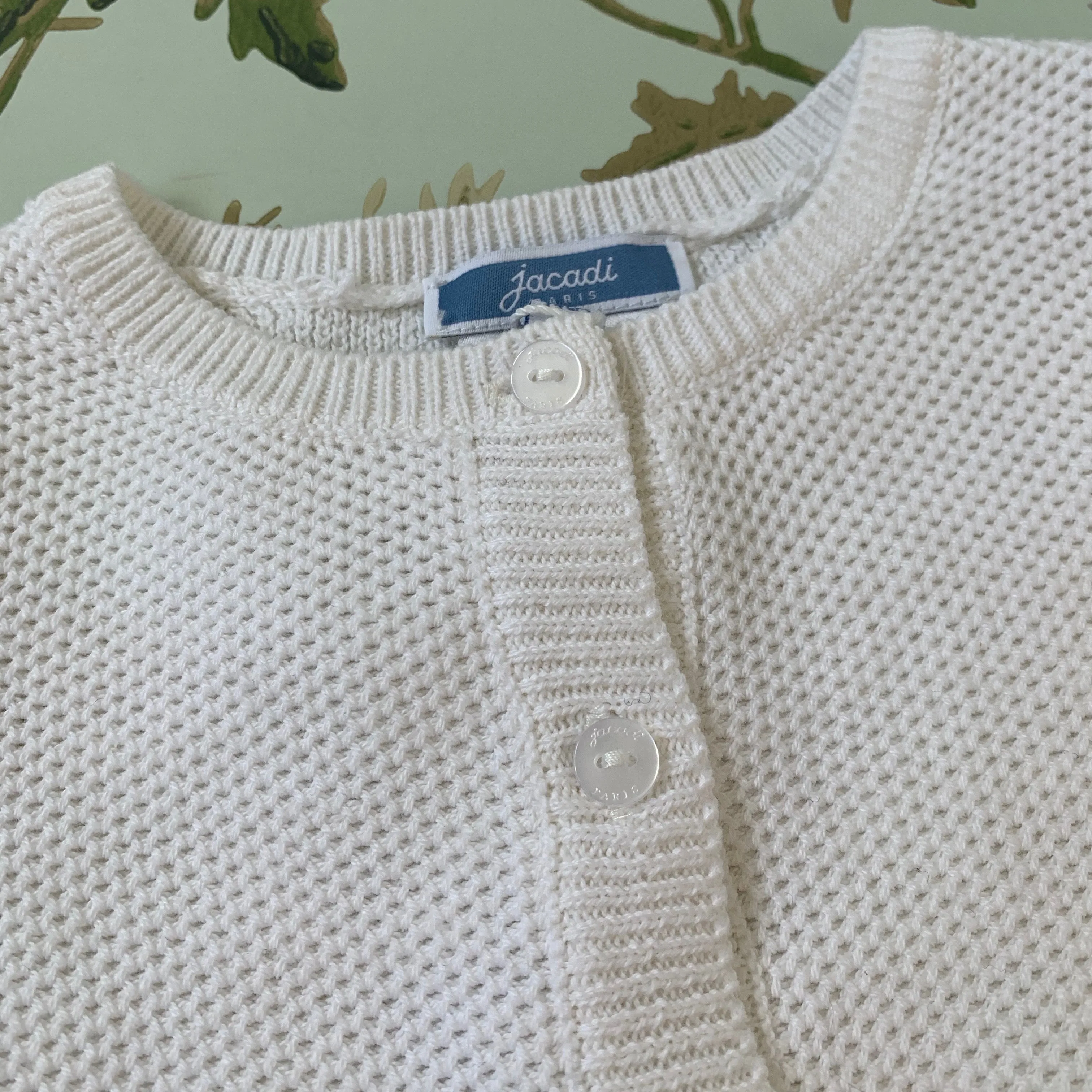 Jacadi White Cotton Cardigan (Brand New): 12 Months