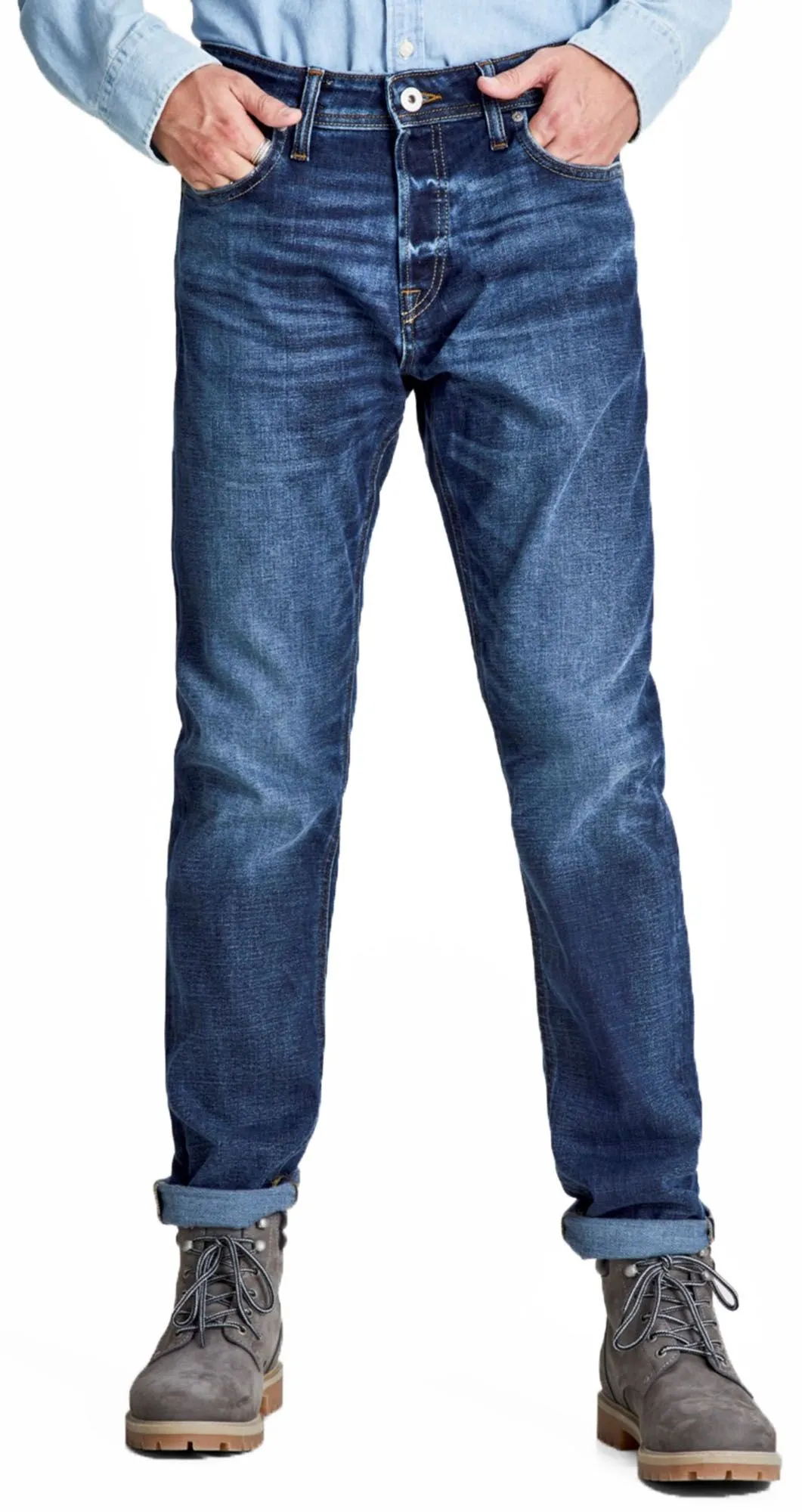 Jack & Jones Original Mike Comfort Fit Slim Leg Denim Jeans 771 Blue