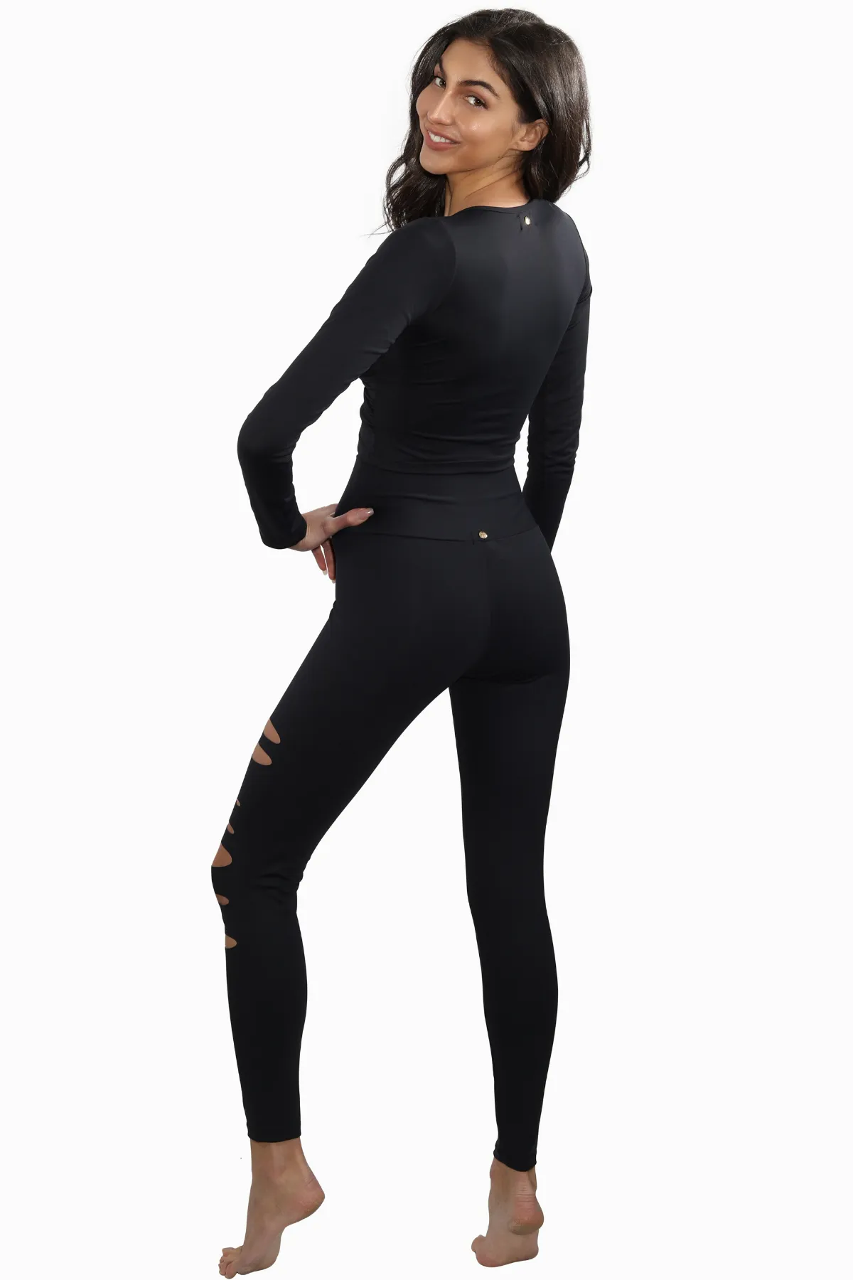 KELSEY BLACK Long Sleeve Activewear Top