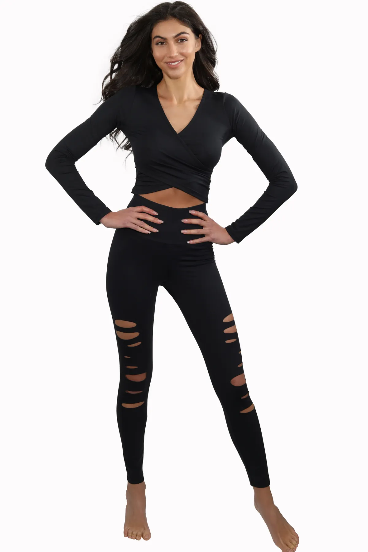 KELSEY BLACK Long Sleeve Activewear Top