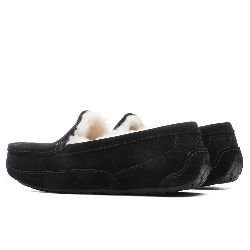 Kids Ascot Slipper - Black Suede