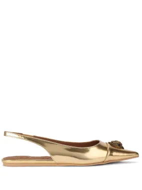 Kurt Geiger London Belgravia slingback ballerina shoes - Gold