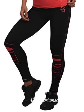 Last Chance! Equilibrium Activewear Sliced legging L749 Watermelon