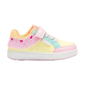 Lelli Kelly FRANGETTA MIX LKAA8090 Scarpe Sneaker Bambina Pan di Zucchero Giallo Rosa