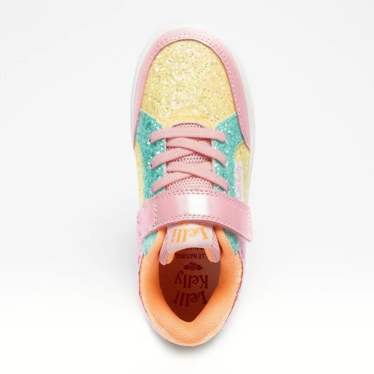 Lelli Kelly FRANGETTA MIX LKAA8090 Scarpe Sneaker Bambina Pan di Zucchero Giallo Rosa