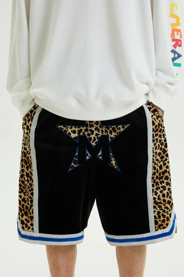 LEOPARD STITCHING 5POINT PANTS