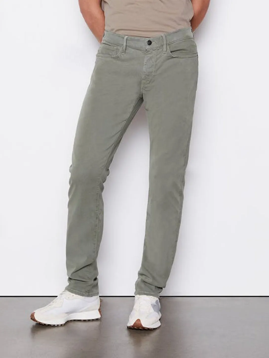 L'Homme Slim Pant - Washed Military