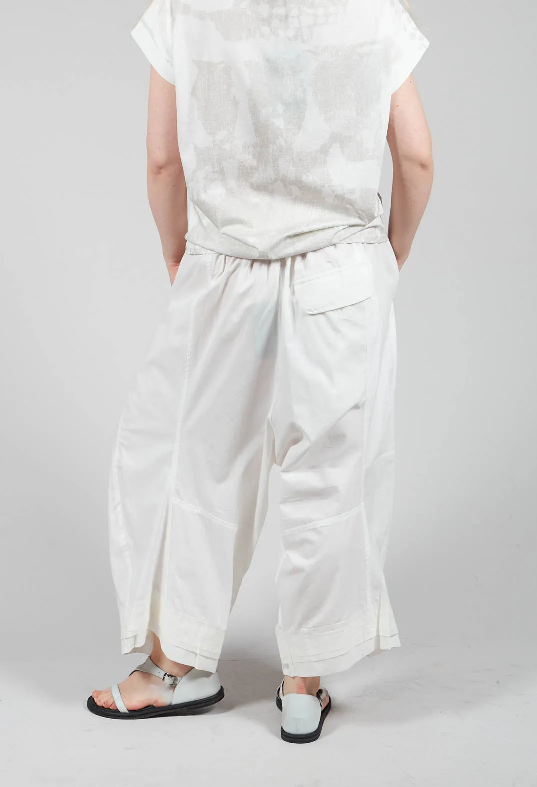 Lightweight Dropcrotch Trousers in White