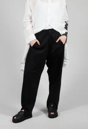 Lightweight Peg Trousers in Black