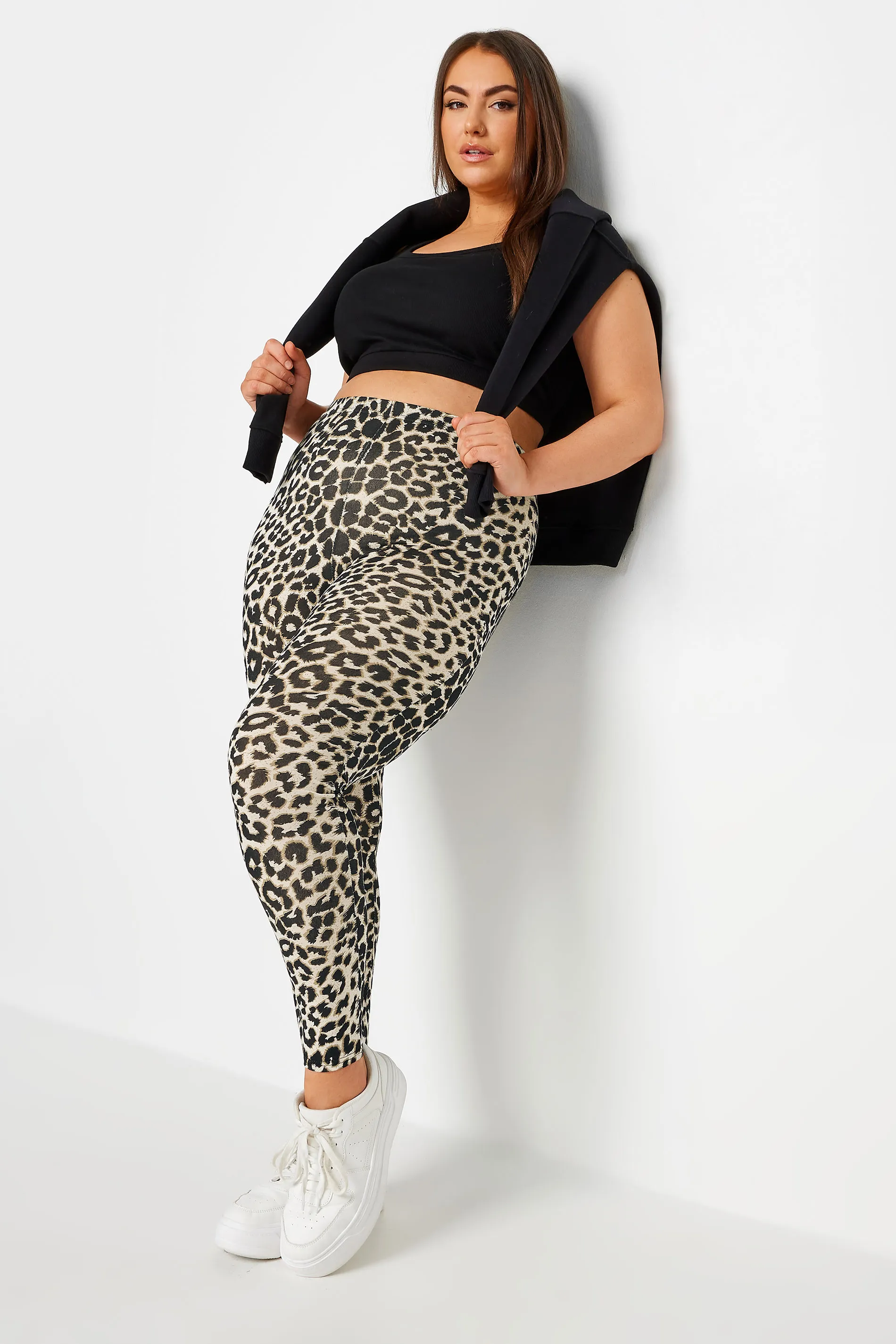 LIMITED COLLECTION Curve Brown Leopard Print Leggings