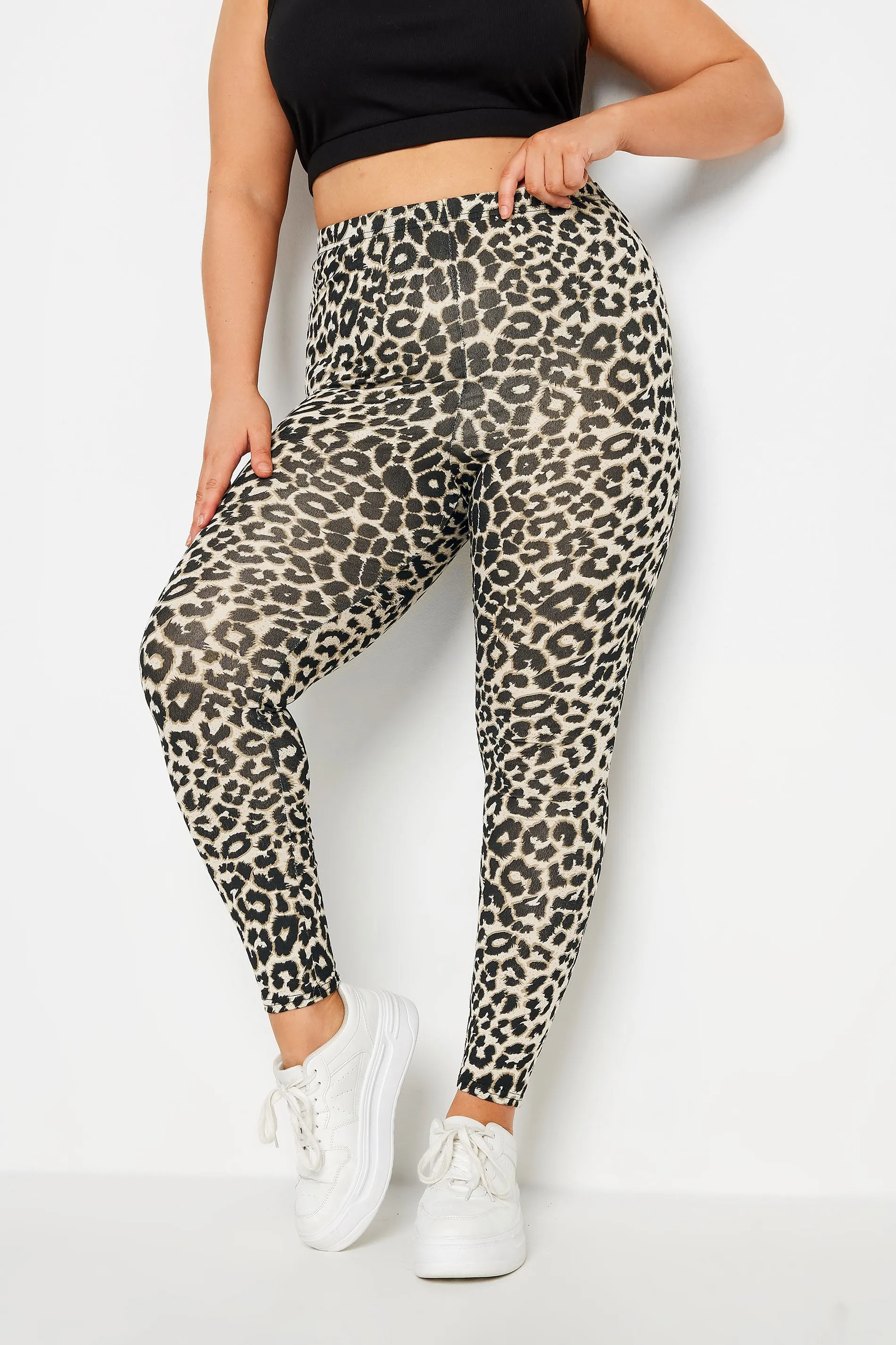 LIMITED COLLECTION Curve Brown Leopard Print Leggings