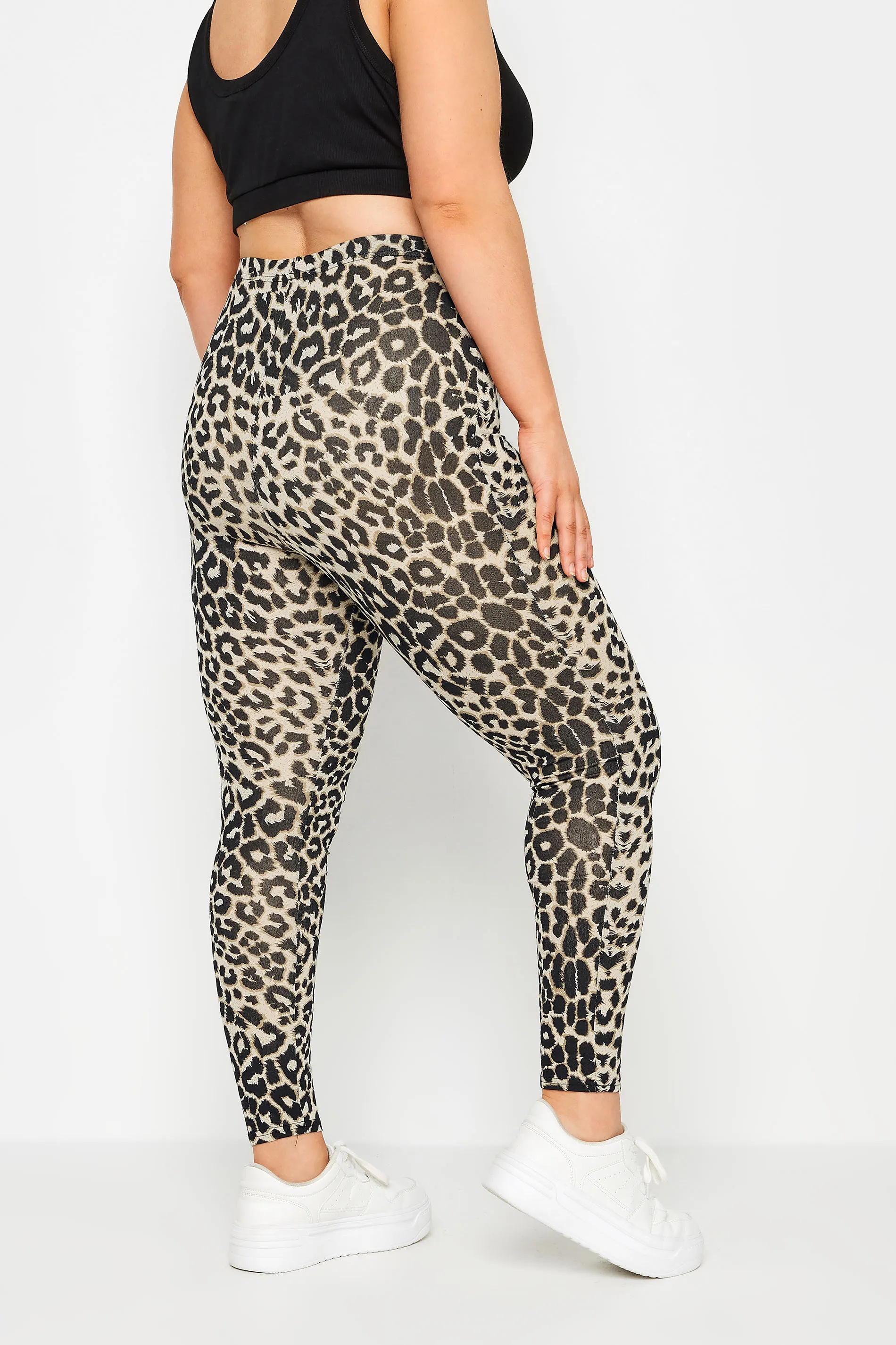 LIMITED COLLECTION Curve Brown Leopard Print Leggings