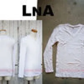 LnA  |Street Style V-Neck Long Sleeves Plain Cotton