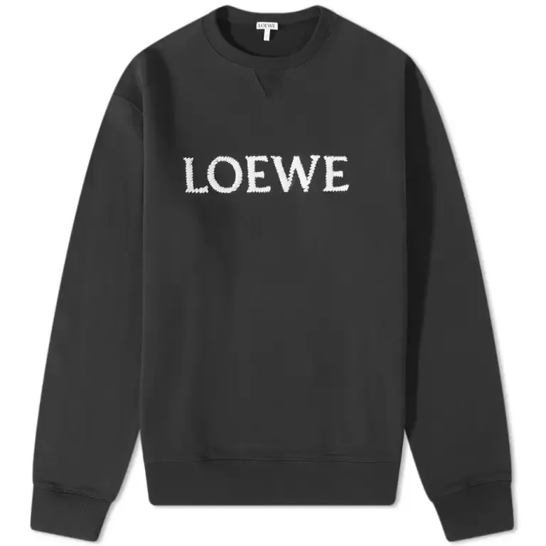 LOEWE  |Crew Neck Pullovers Long Sleeves Plain Cotton Logo Luxury