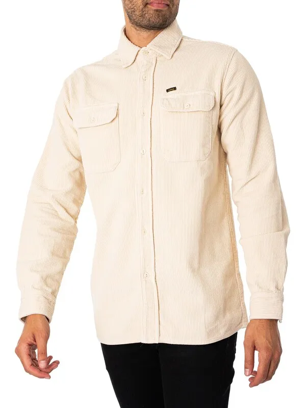 Lois Jeans Leo Cord Work Shirt - Ecru