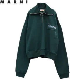 MARNI  |Pullovers Unisex Street Style Long Sleeves Plain Cotton Logo