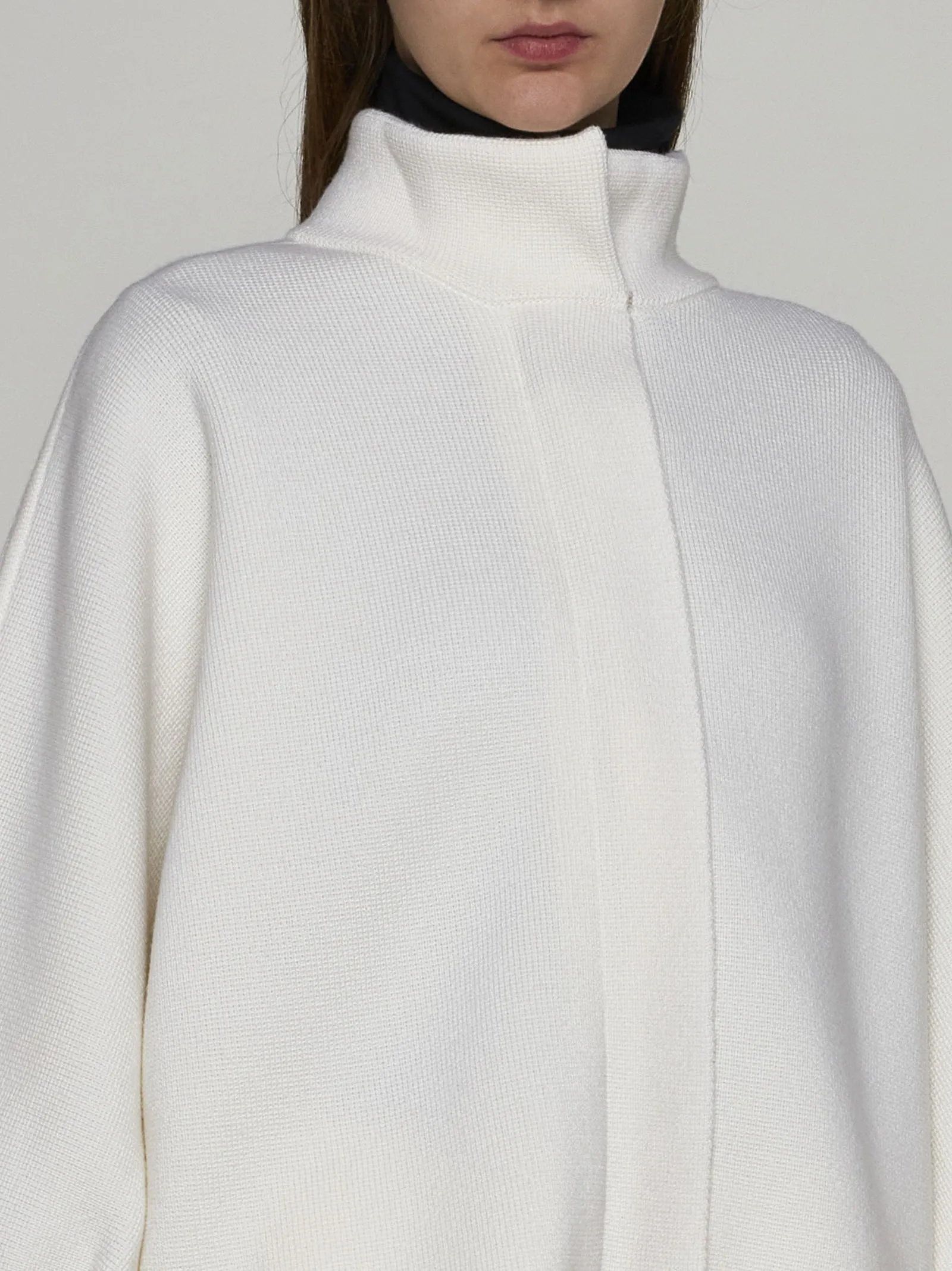 MaxMara  |Casual Style Wool Long Sleeves Plain Office Style