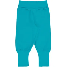 Maxomorra Turquoise Rib Pants