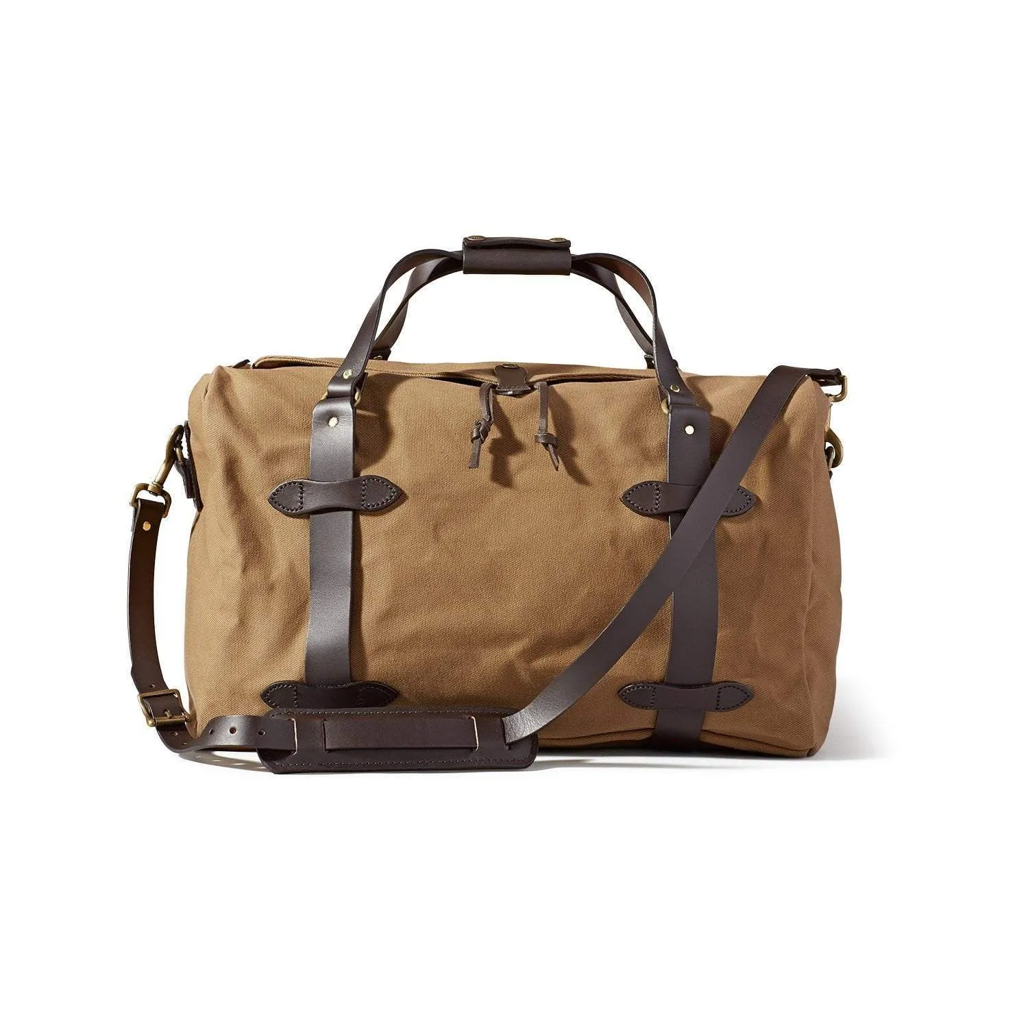 Medium Rugged Twill Duffle Bag, Tan