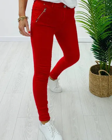 Melly & Co Red Jeans