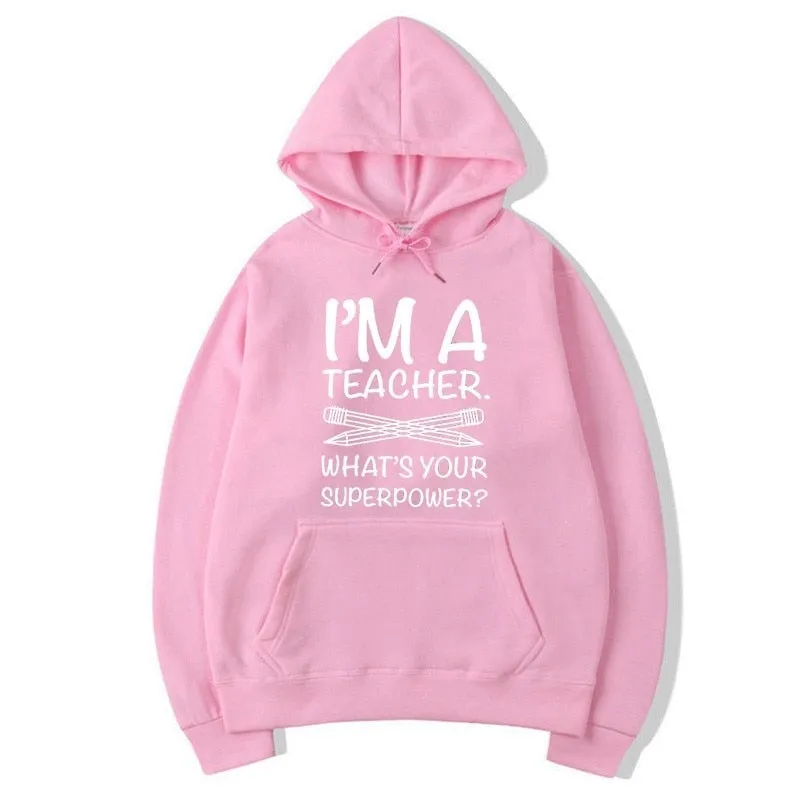 Men's Autumn Casual Fleece I’m A Teacher Funny Fitness Outfit