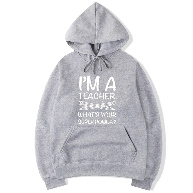 Men's Autumn Casual Fleece I’m A Teacher Funny Fitness Outfit