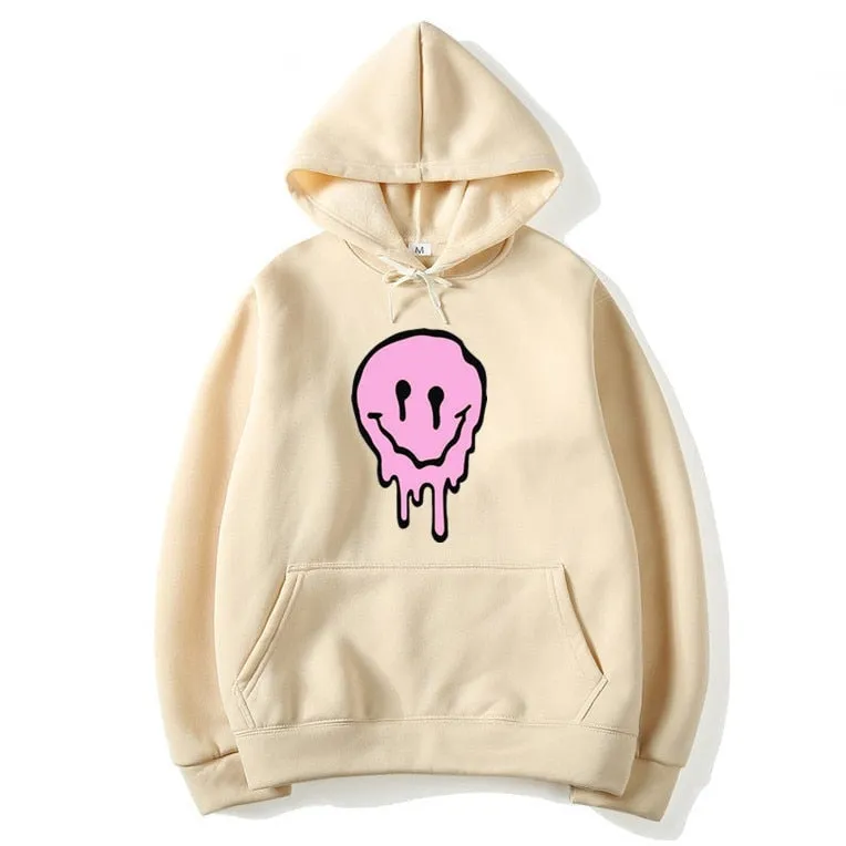 Men's Winter Casual Harajuku Japanese Anime Gothic Smile Hoodie